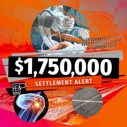 $1,750,000 Settlement our client sustained a serious knee injury after stepping in an unsafe pothole in a commercial parking lot