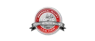 Attorney and Practice Magazine Top 10 Personal Injury Law Firm 2023 badge