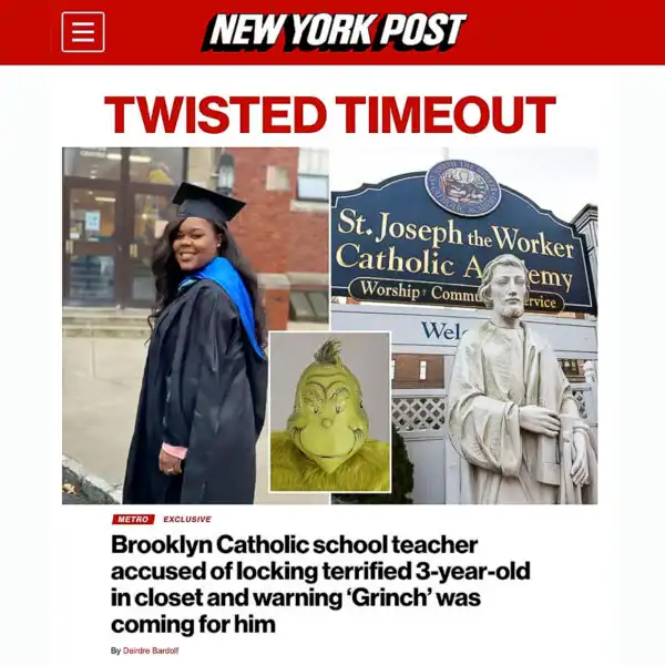 EEP Law represents 3-year old client in an alleged Grinch child abuse case at St. Joseph the Worker Catholic Academy in Brooklyn